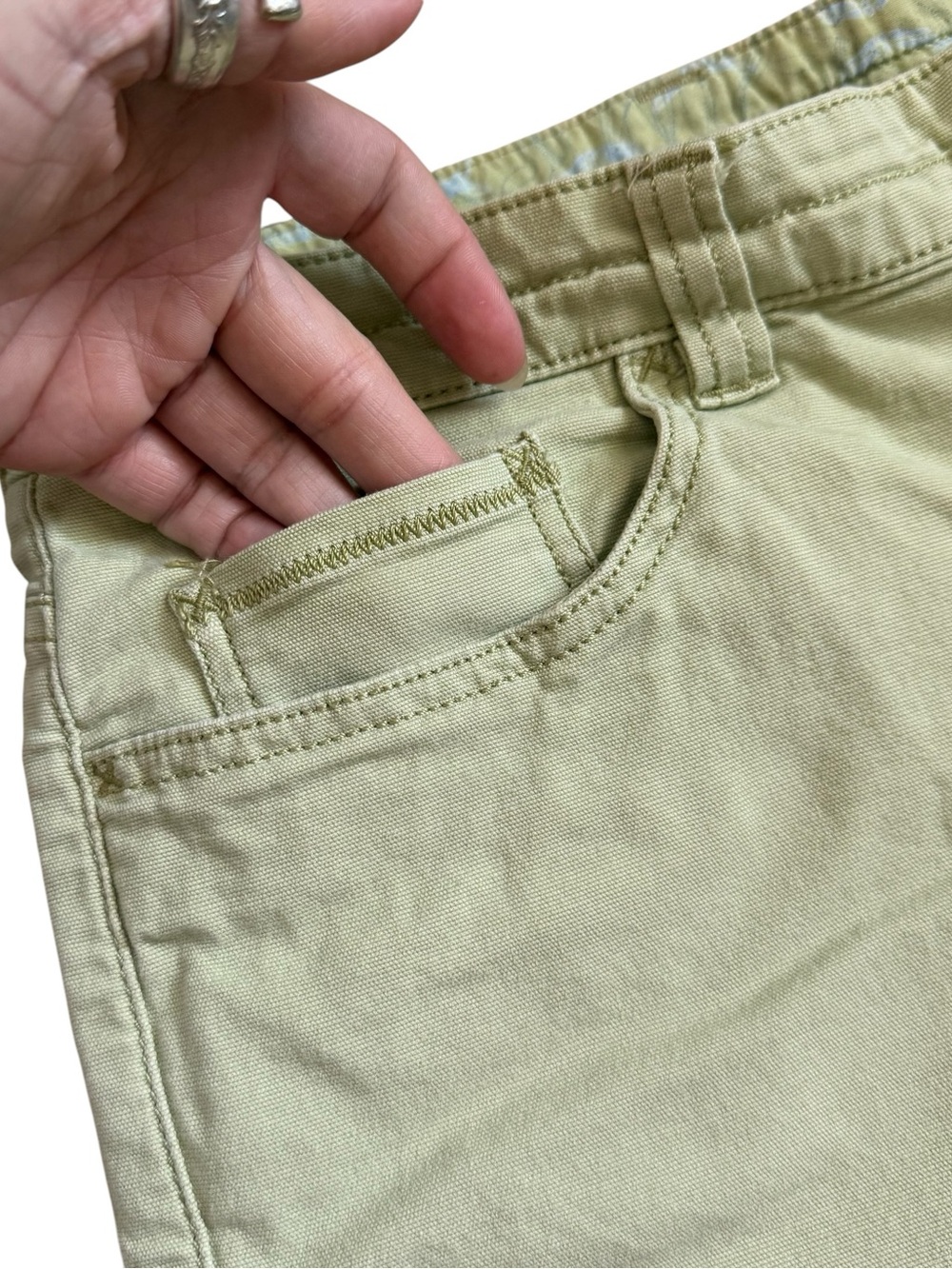 🦎 Vintage Horny Toad Pale Sage Green Hiking Chino Shorts 🦎 - Picture 3 of 7